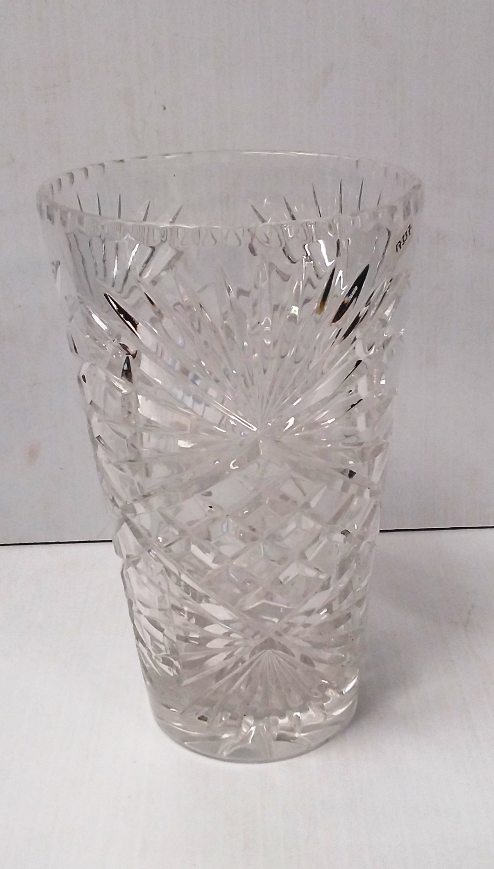 Large Cut Glass Vase