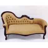 Good Quality Vict Style Upholstered Chaise Lounge Dimensions : 190cm W 80cm D 90cm H