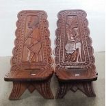 Pair of African Carved Chairs