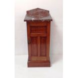 Late Vict Mahogany Marble Top Night Stand Dimensions: 39cm W 36cm D 86cm H