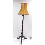 Rare Quality Walnut Standard Lamp & Shade