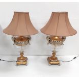 Pair of Impressive Table Lamps and Shades Dimensions : 83cm H