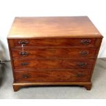 Georgian 4 Drawer Mahogany Chest Dimensions: 98cm W 53cm D 80cm H