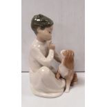 Nao Figure of Boy & Dog Dimensions: 19cm H x 15cm