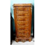 French Kingwood Marble Top Tallboy Dimensions: 65cm W 146cm H 45cm D