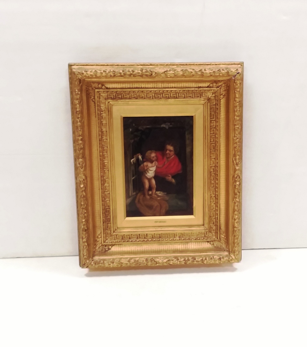 Gilt Framed Oil on Board by Charles Gerard Dimensions Including Frame : 43cm W x 50cm