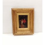 Gilt Framed Oil on Board by Charles Gerard Dimensions Including Frame : 43cm W x 50cm