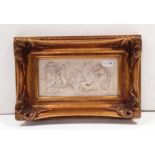 Gilt Framed Marble Plaque Dimensions: 46cm x 30cm