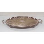 Elegant Silver Plated Oval Tray