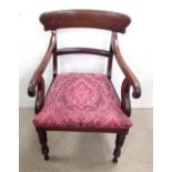 19C Mahogany Carver Chair