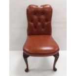 Quality Leather Walnut Desk Chair