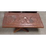 Carved African Coffee Table