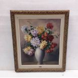 Vintage Still Life Oil on Canvas Dimensions Including Frame : 67cm x 78cm