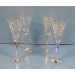 Set of 4 Waterford Millennium Flutes