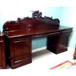 Stunning Quality Vict Mahogany Twin Pedestal Sideboard Dimensions: 230cm W 153cm H 64cm D