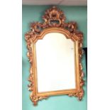 Gilt Carved Wood Console Mirror Dimensions: 93cm W x 150cm