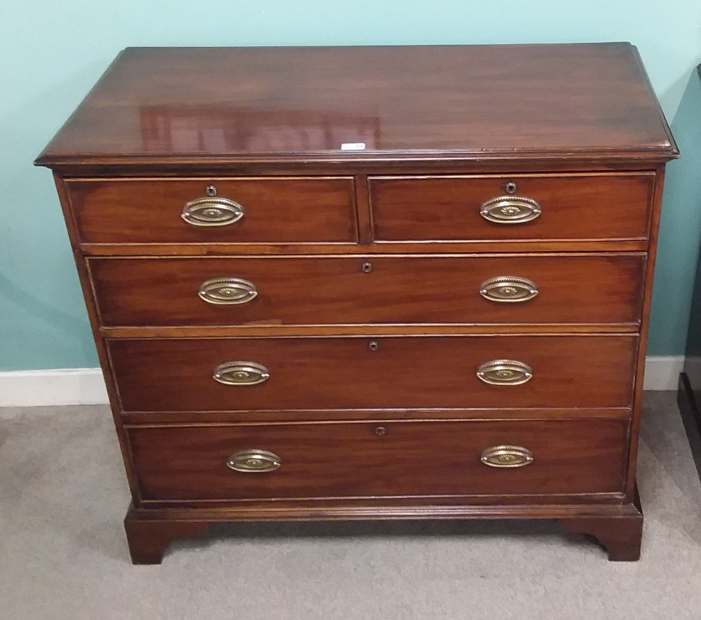 Very Clean Georgian Mahogany Chest of Drawers Dimensions: 109cm W 51cm D 100cm H