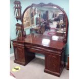 Very Impressive Early Vict Mahogany Mirror Back Sideboard Dimensions : 200cm W 73cm D 230cm H
