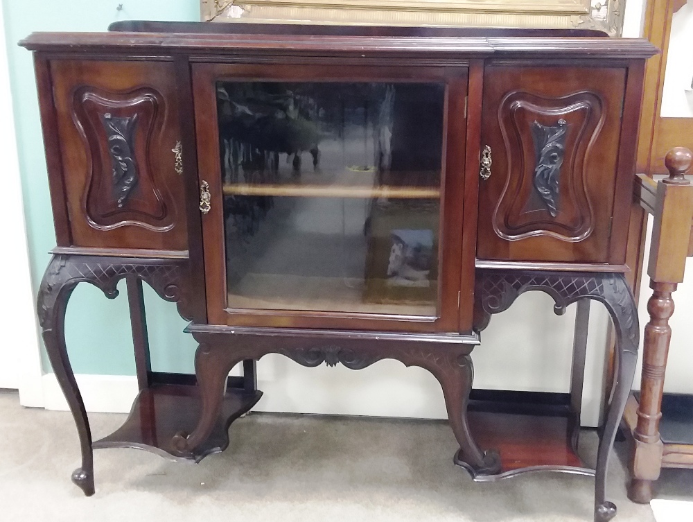 Elegant Vict Mahogany Chiffonier Dimensions: 126cm W 108cm H 39cm D