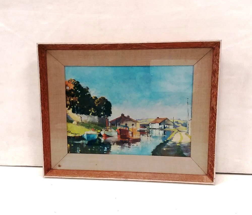 Framed Canal Scene Print Dimensions Including Frame: 47cm x 38cm