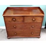 Exceptional Quality 19C Mahogany 2 Over 2 Chest of Drawers Dimensions: 115cm W 97cm H 54cm D