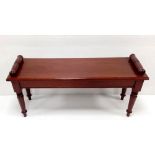 Vict Style Mahogany Window Bench Dimensions: 107cm W 33cm D 50cm H