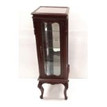 Vict Walnut Miniature Display Cabinet Dimensions : 33cm Sq x 103cm H