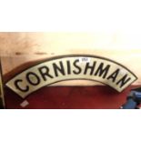 A reproduction painted cast iron sign "Cornishman"