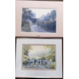 Max Rouse: four framed watercolours, depicting views in and around Belstone, Dartmoor - all signed