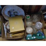 Two boxes containing assorted kitchen ceramics, etc.