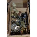 A quantity of metalware including Victorian and other horse brasses, Widecombe Fair companion set,