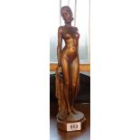 A 1930`s bronzed plaster figure of a nude