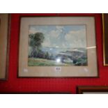 Francis Philip Goodchild: a framed watercolour entitled verso "On the Dart" - signed