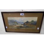 A framed early 20th Century watercolour entitled "Kyleakin on the Isle of Skye"