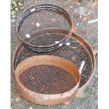 Three old Garden sieves