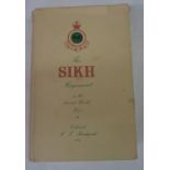 The Sikh A Regiment in the Second World War by Col. F.J. Birdwood, 8vo., printed dust cover, red