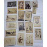 A collection of mainly late Victorian cartes-de-visite including examples by Naudin, H.S.