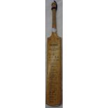 A Slazenger Gradidge Len Hutton Autograph cricket bat with facsimile autographs of the 1948/9 M.C.C.