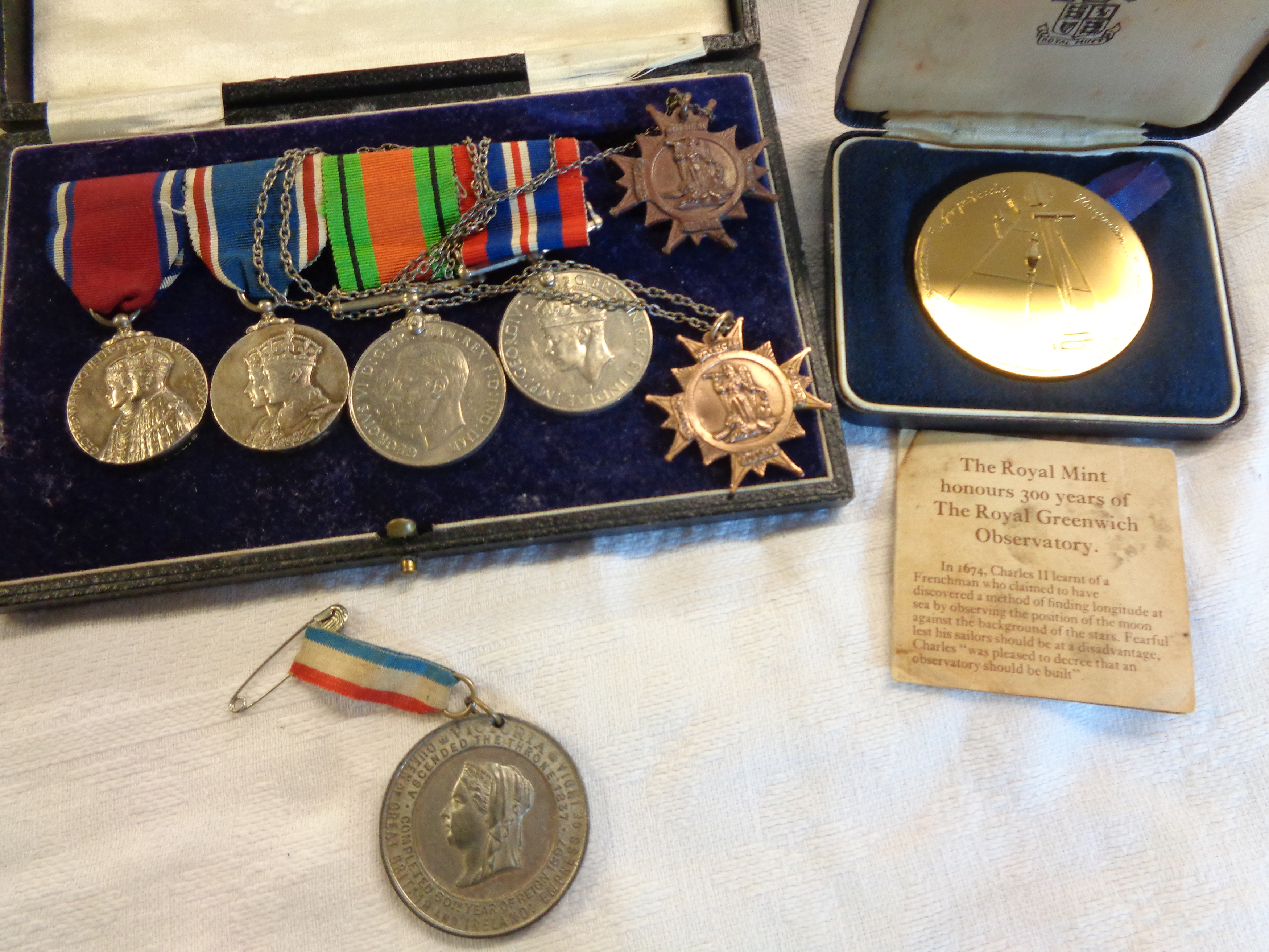 A medal group to W.J.B. Ollis consisting of King George V Silver Jubilee medal, King George VI