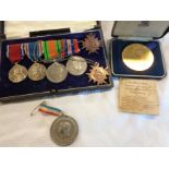 A medal group to W.J.B. Ollis consisting of King George V Silver Jubilee medal, King George VI