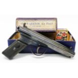 A boxed 1930`s Accles & Shelvoke "The Warrior" .177 side lever air pistol - with box of contemporary
