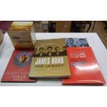 Three modern James Bond interest hardback reference books and another - sold with a collection of