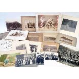 Various photographs including First World War period Royal Engineers training and early tinted image