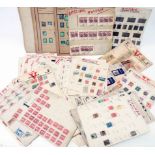 A collection of philatelic advertising boards mounted with 20th Century stamps - various countries -