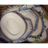 Five meat plates including Aynsley, Wilkinson, Doulton, etc.