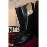 A pair of Howkins black leather riding boots - size 10 1/2