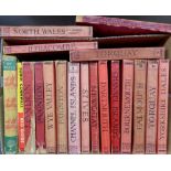 A collection of vintage Ward Lock's red bound travel guides including local interest, Yorkshire