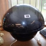 A 1970`s Crestworth Galaxy fibre optic table lamp, with dome cover and black pedestal base