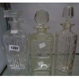 Three decanters