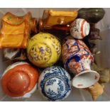 A collection of assorted ceramics including Lomonosov seal and bear, other USSR ceramics, etc.